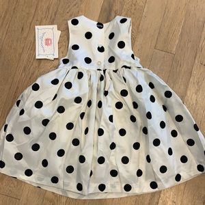 Toddler girl baby 12 months Holiday Christmas Polka Dot dress New